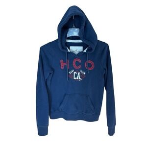 Women's Sz L Navy Blue Hollister Pullover Hoodie 2010's